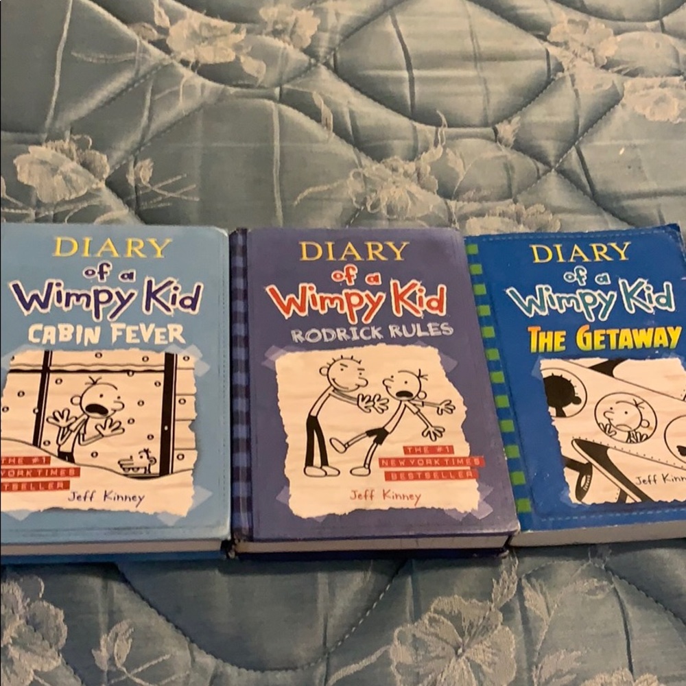 3 diary of a wimpy kid books